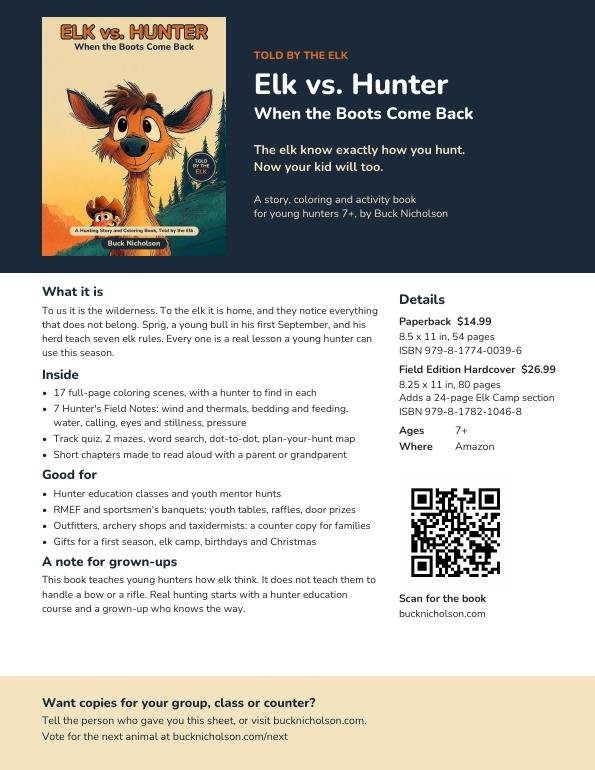 One-page book sheet